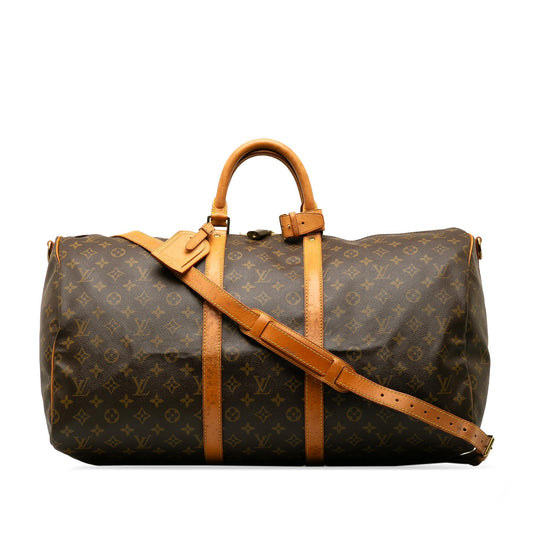 Louis Vuitton Monogram Keepall Bandouliere 55 (SHG-52Wj6V)