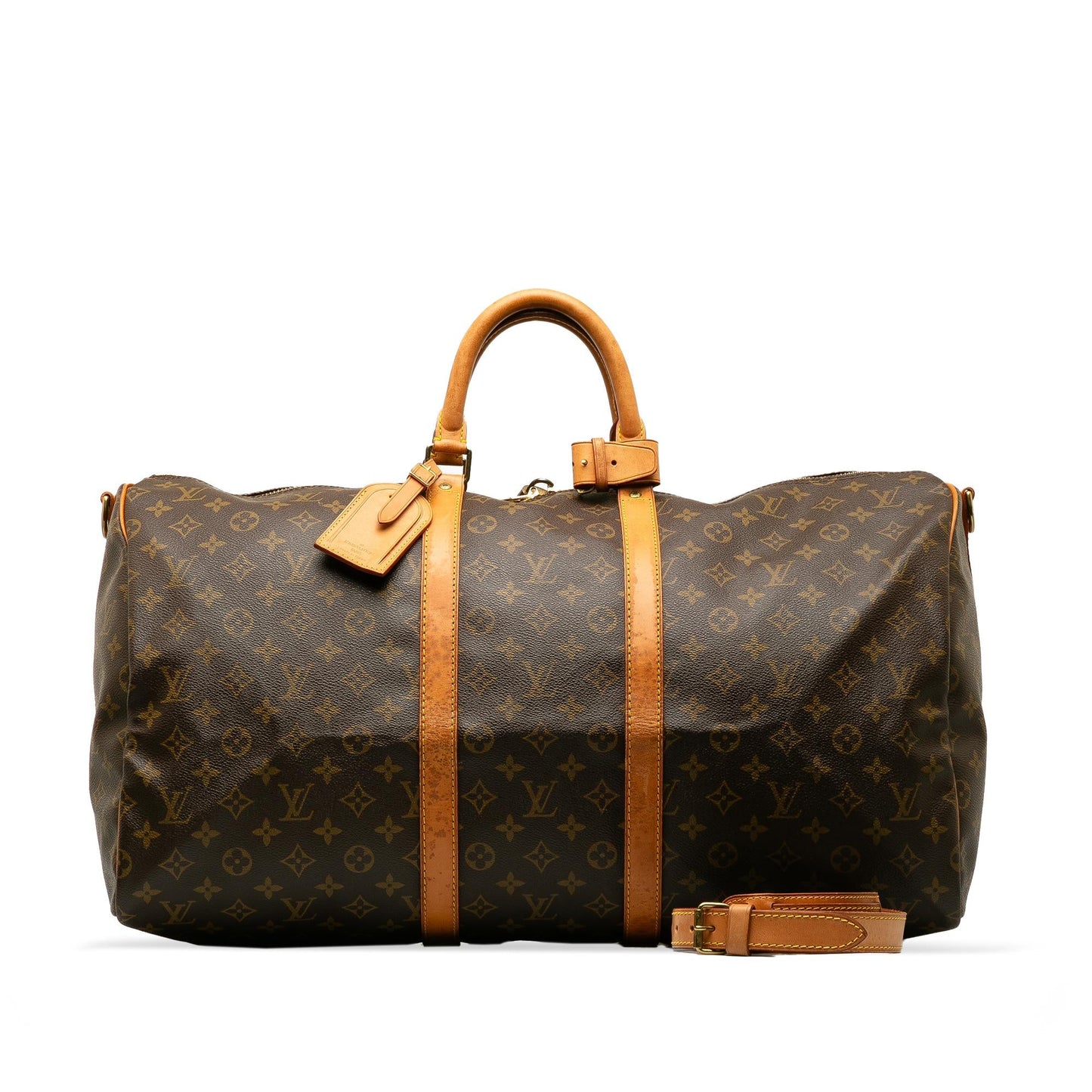 Louis Vuitton Monogram Keepall Bandouliere 55 (SHG-52Wj6V)