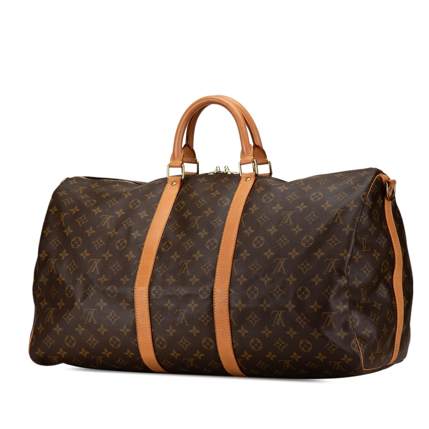 Louis Vuitton Monogram Keepall Bandouliere 55 (SHG-zwa11s)