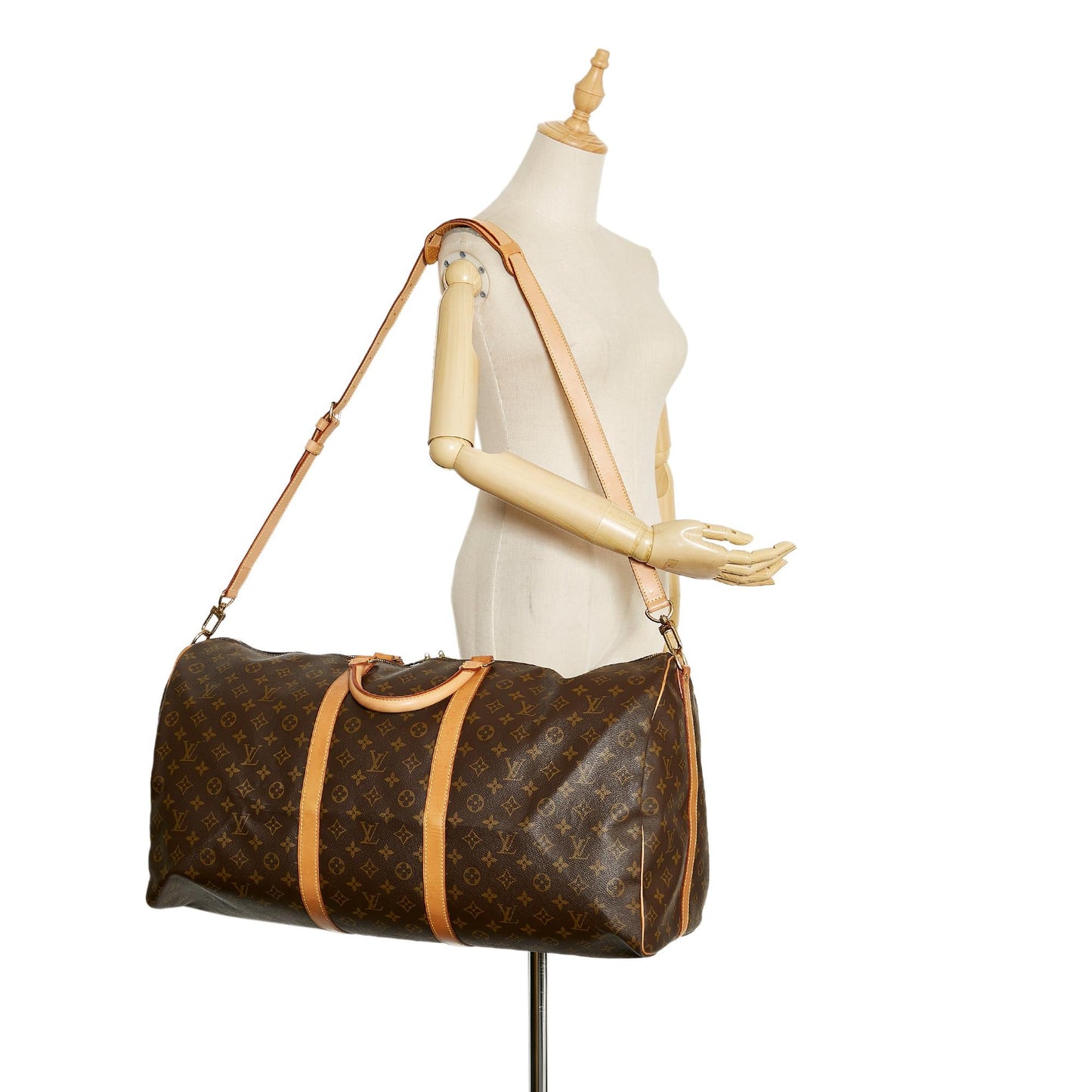Louis Vuitton Monogram Keepall Bandouliere 60 (SHG-35992)