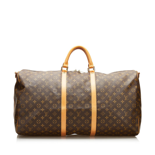 Louis Vuitton Monogram Keepall Bandouliere 60 (SHG-36022)