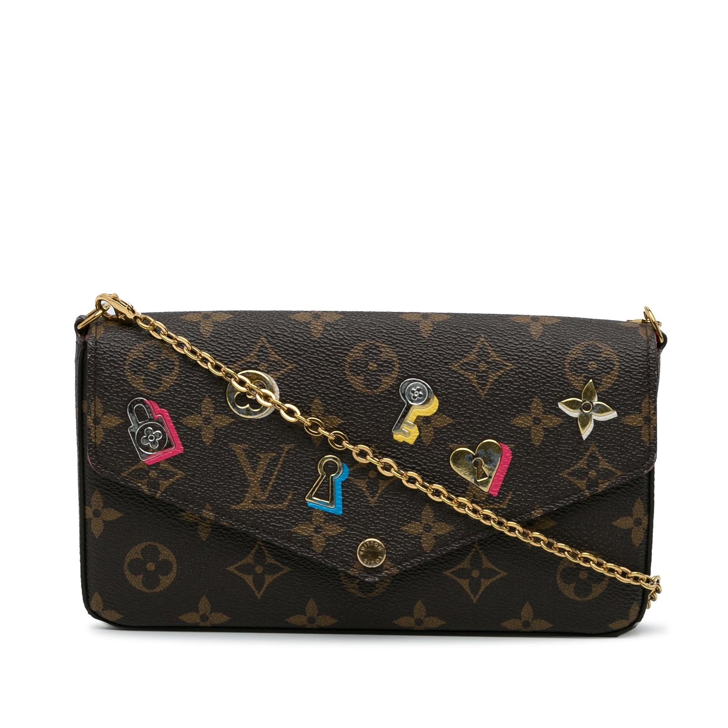 Louis Vuitton Monogram Love Lock Pochette Felicie (SHG-iYskzT)