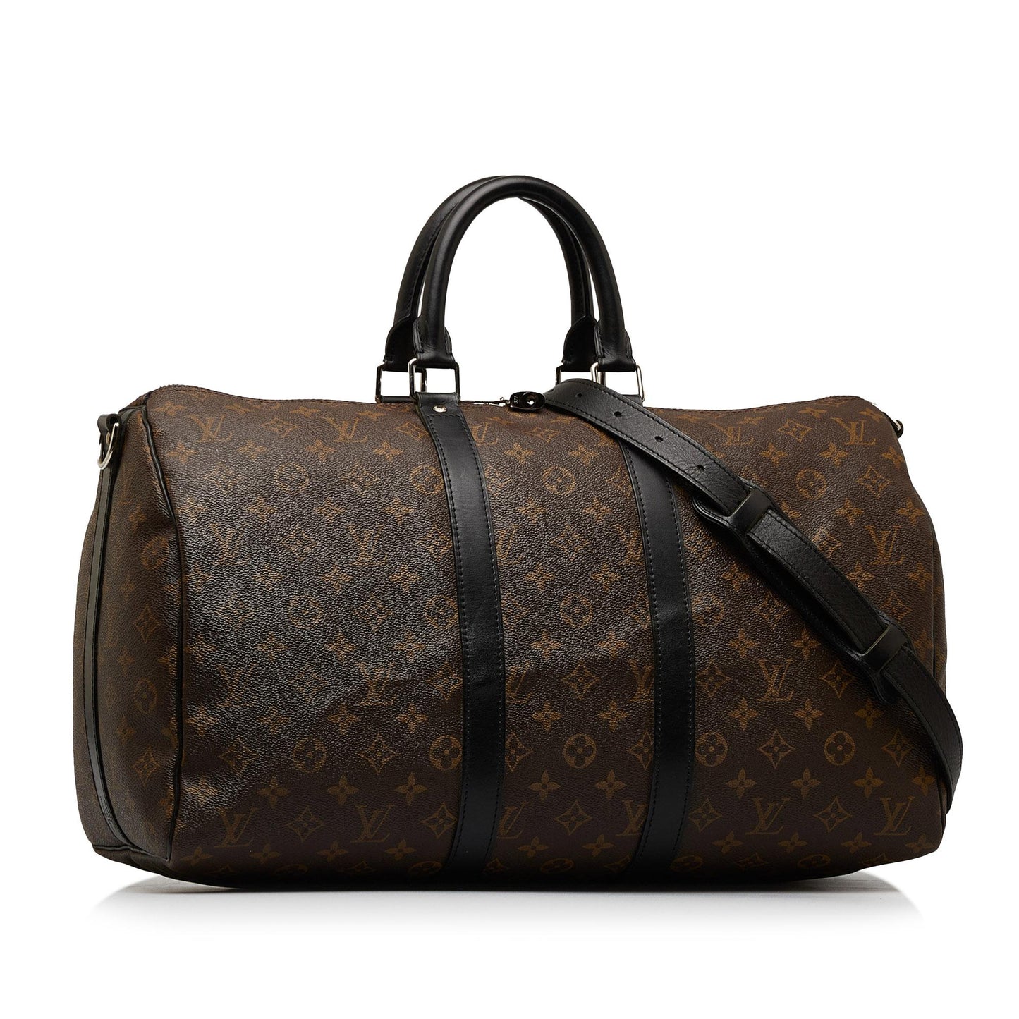 Louis Vuitton Monogram Macassar Keepall Bandouliere 45 (SHG-7oOrTb)