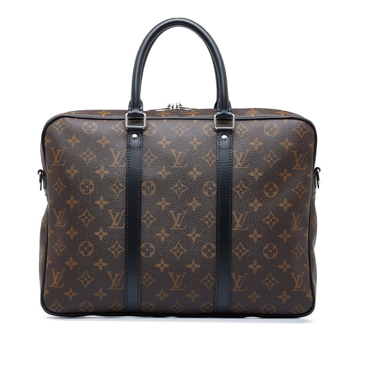 Louis Vuitton Monogram Macassar Porte Documents Voyage (SHG-gCbTCM)