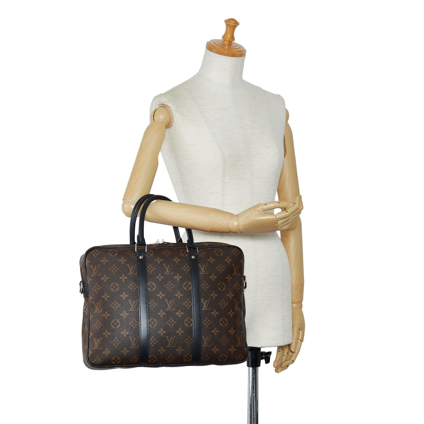 Louis Vuitton Monogram Macassar Porte Documents Voyage (SHG-gCbTCM)