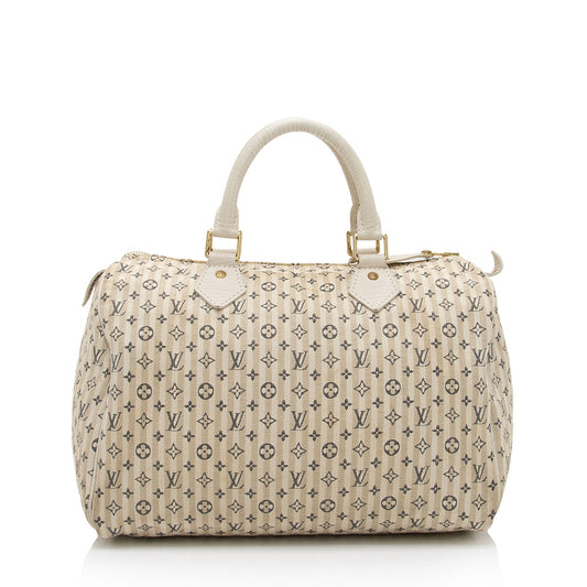 Louis Vuitton Monogram Mini Lin Speedy 30 Satchel (SHF-MWpiGX)