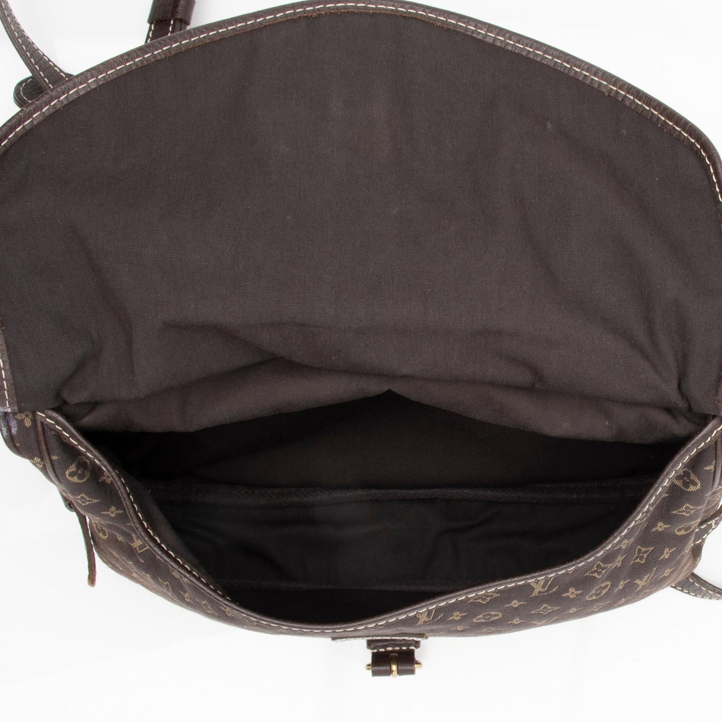 Louis Vuitton Monogram Mini Lin Saumur 30 Messenger Bag (SHF-S99Fys)
