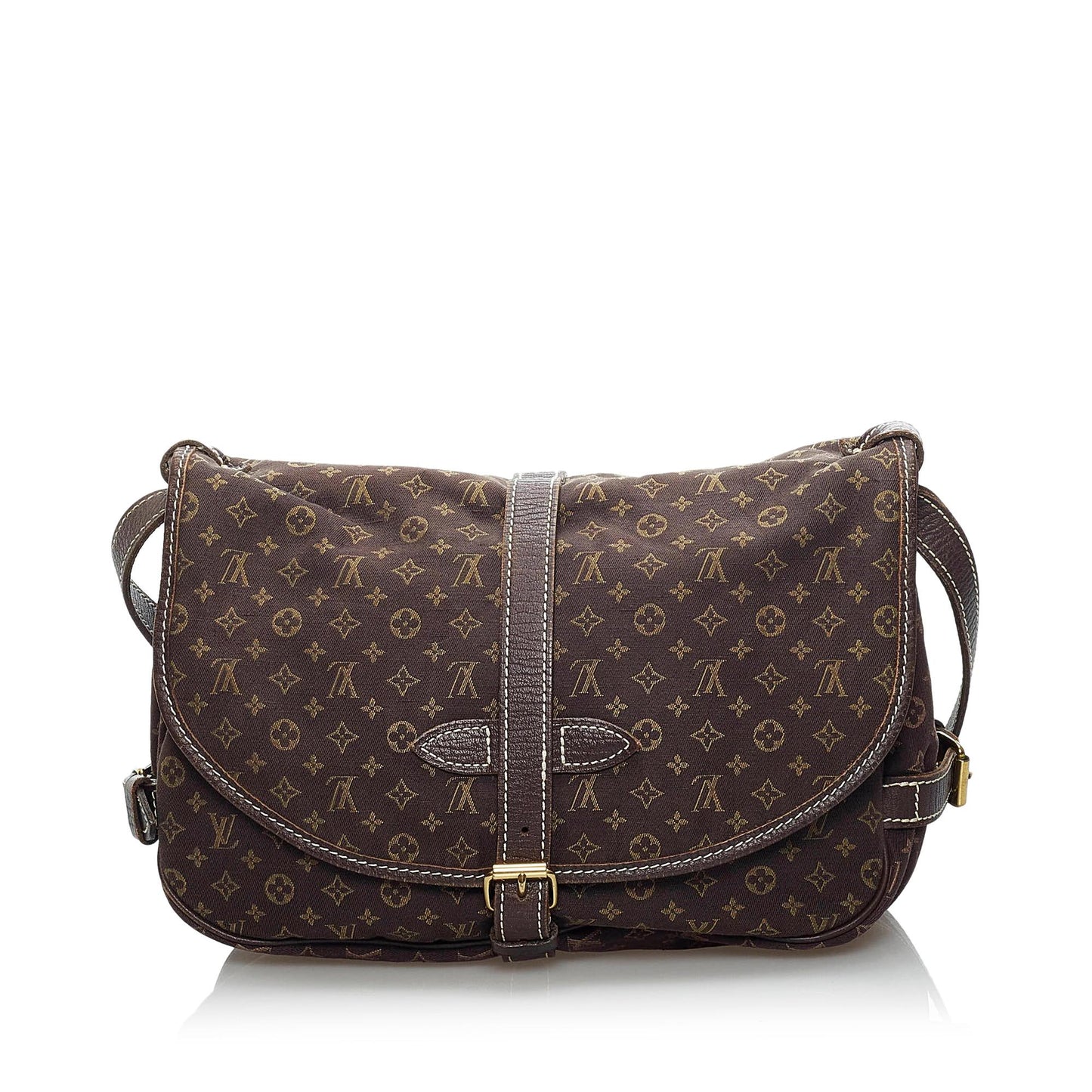 Louis Vuitton Monogram Mini Lin Saumur 30 (SHG-34256)