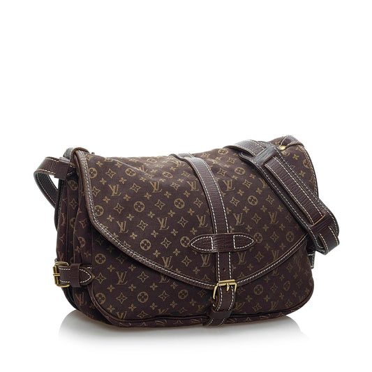 Louis Vuitton Monogram Mini Lin Saumur 30 (SHG-34256)