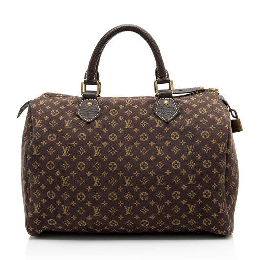 Louis Vuitton Monogram Mini Lin Speedy 30 Satchel (SHF-zliRMx)