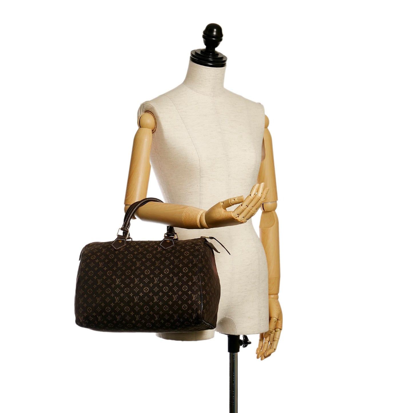 Louis Vuitton Monogram Mini Lin Speedy 30 (SHG-30780)