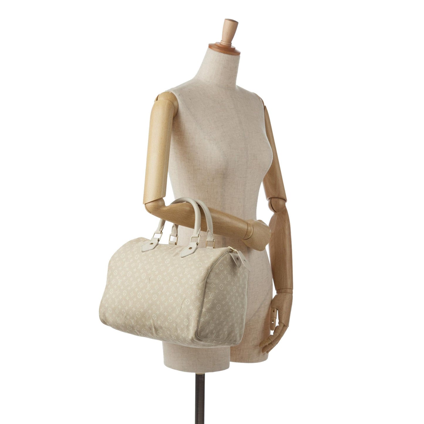 Louis Vuitton Monogram Mini Lin Speedy 30 (SHG-VEqoLJ)