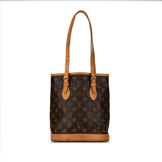Louis Vuitton Monogram Petit Bucket (SHG-wNbkas)