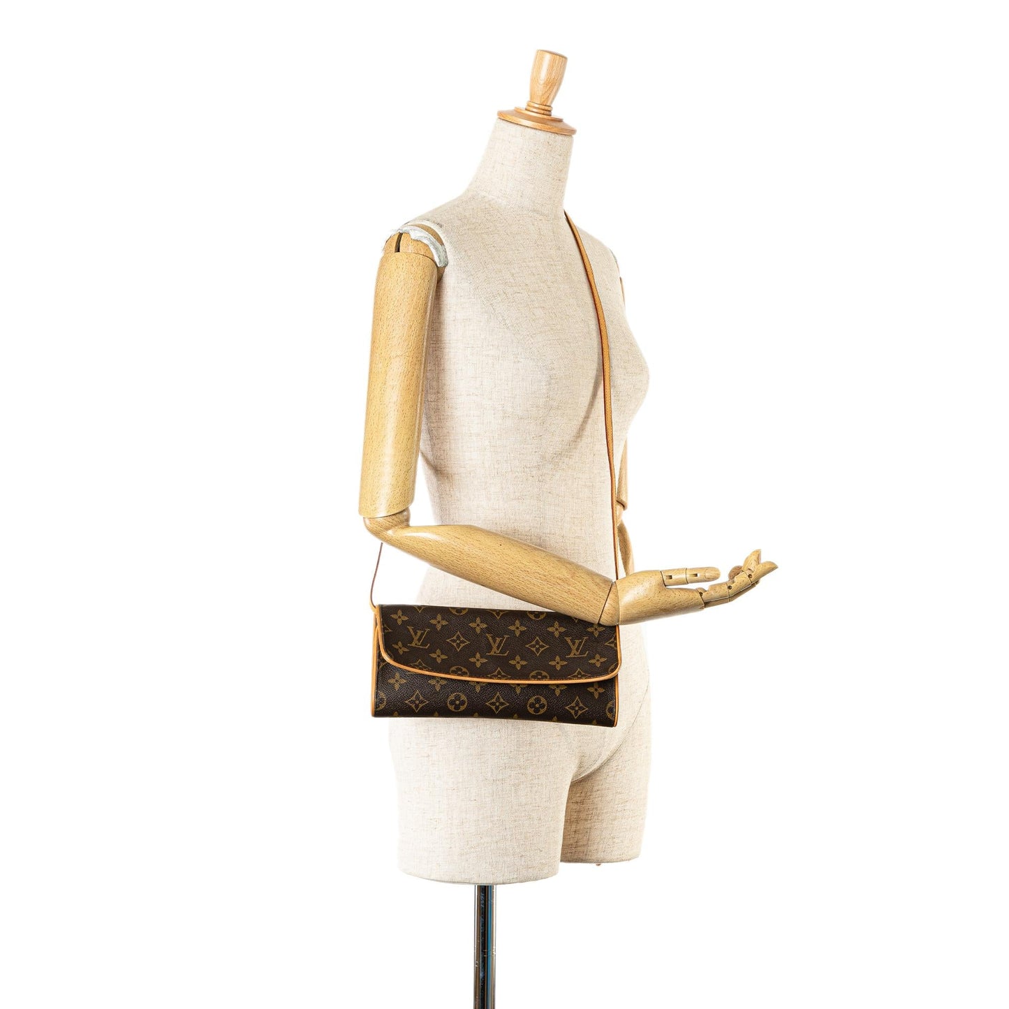 Louis Vuitton Monogram Pochette Twin GM (SHG-8elLmP)
