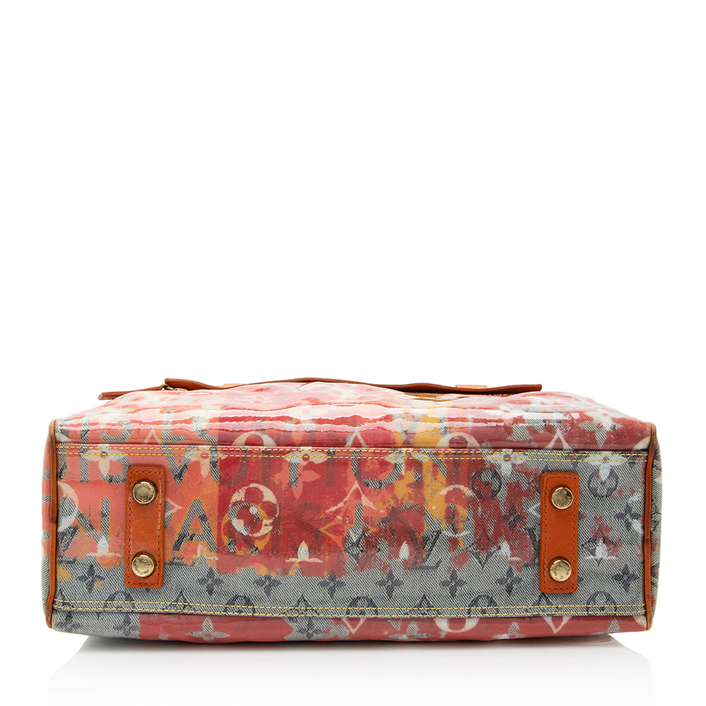 Louis Vuitton Limited Edition Monogram Pulp Weekender PM Satchel (SHF-19315)
