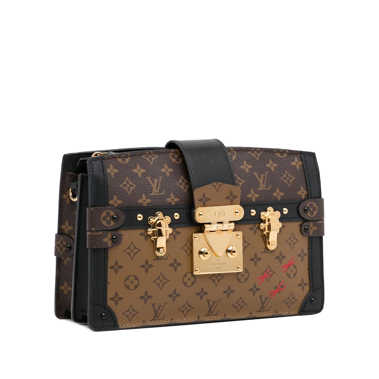 Louis Vuitton Monogram Reverse Trunk Clutch (SHG-ka4aaH)