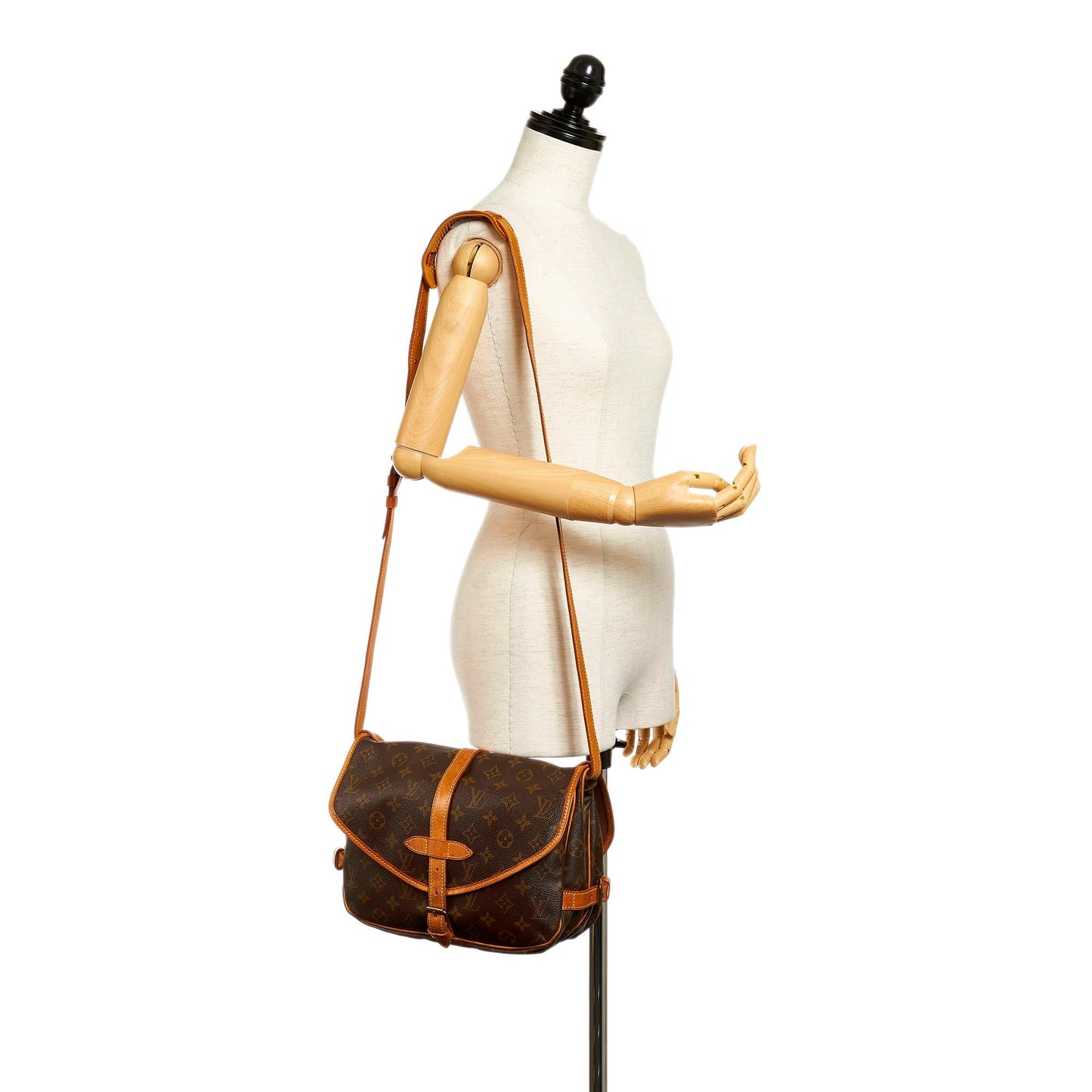 Louis Vuitton Monogram Saumur 25 (SHG-27700)