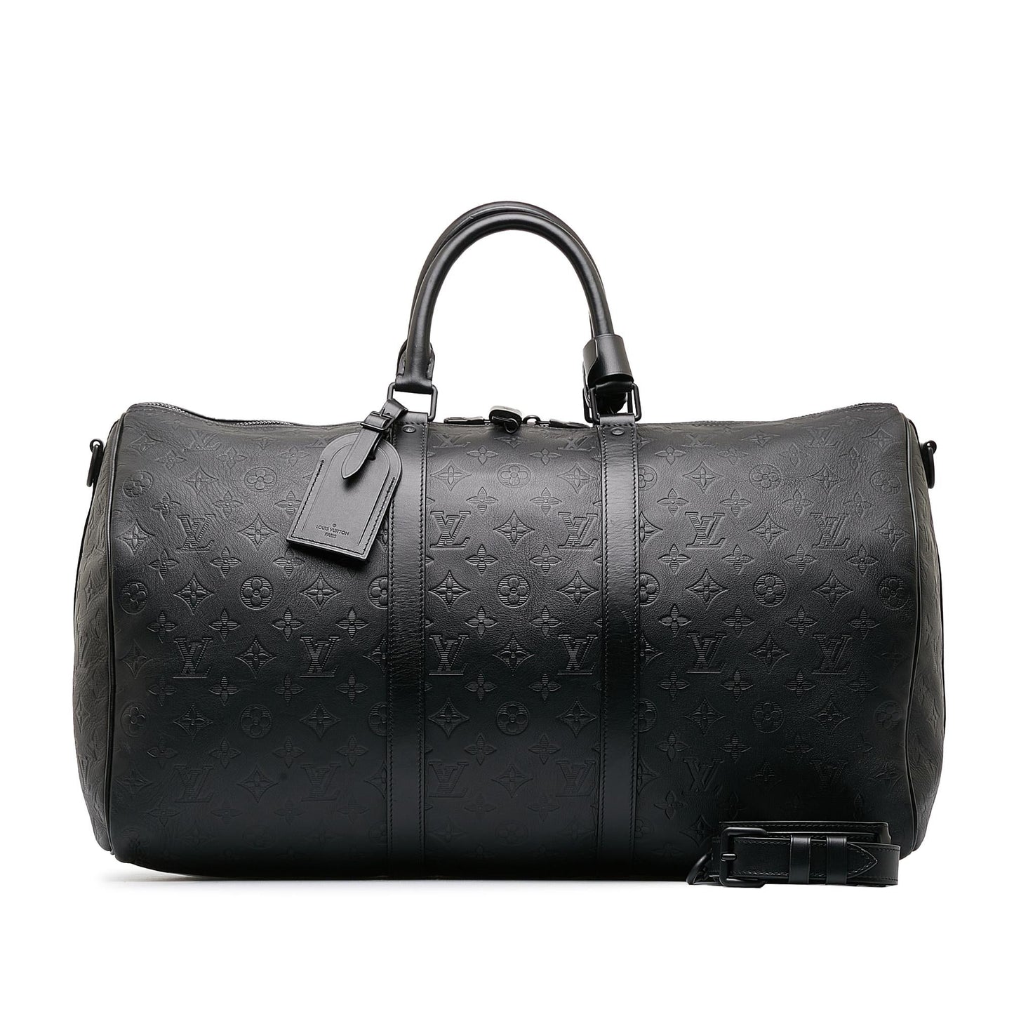 Louis Vuitton Monogram Shadow Keepall Bandouliere 50 (SHG-eCxY7D)
