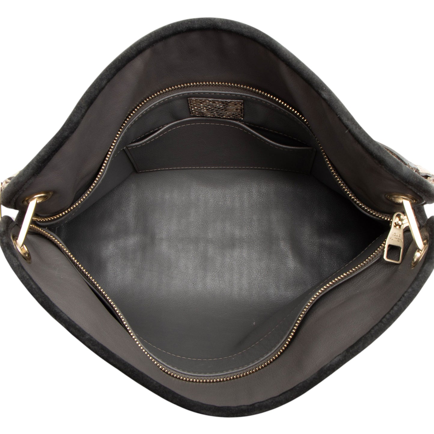 Louis Vuitton Monogram Embossed Suede Python Wish Bag