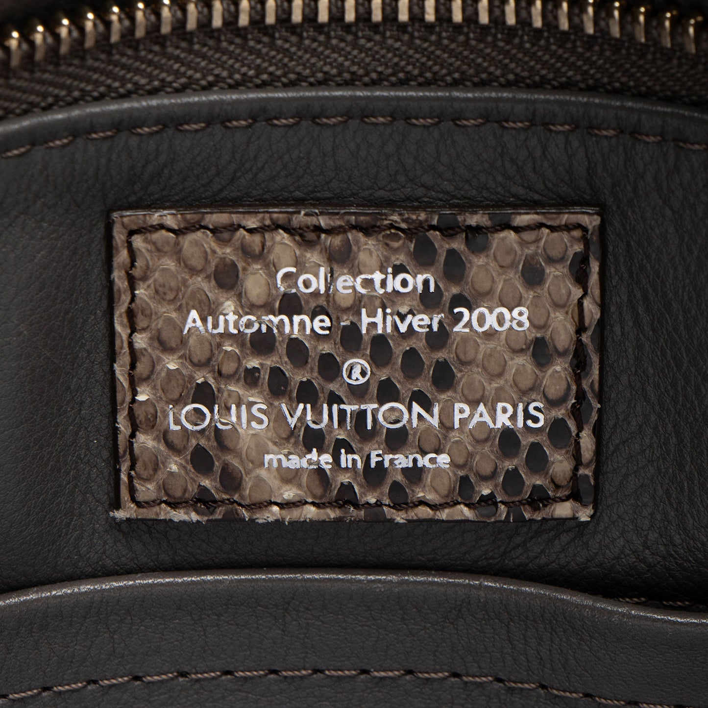 Louis Vuitton Monogram Embossed Suede Python Wish Bag