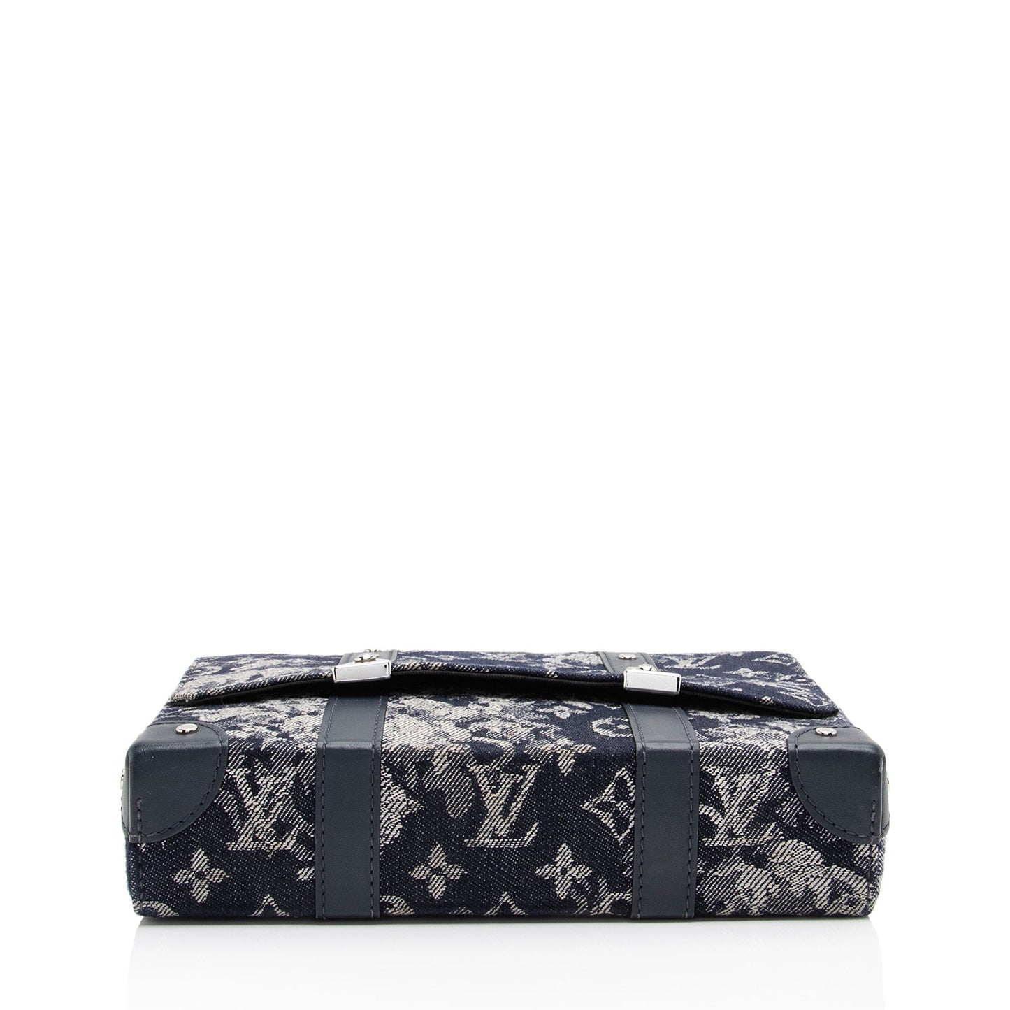 Louis Vuitton Monogram Tapestry Canvas Trunk Messenger (SHF-HsMpfK)