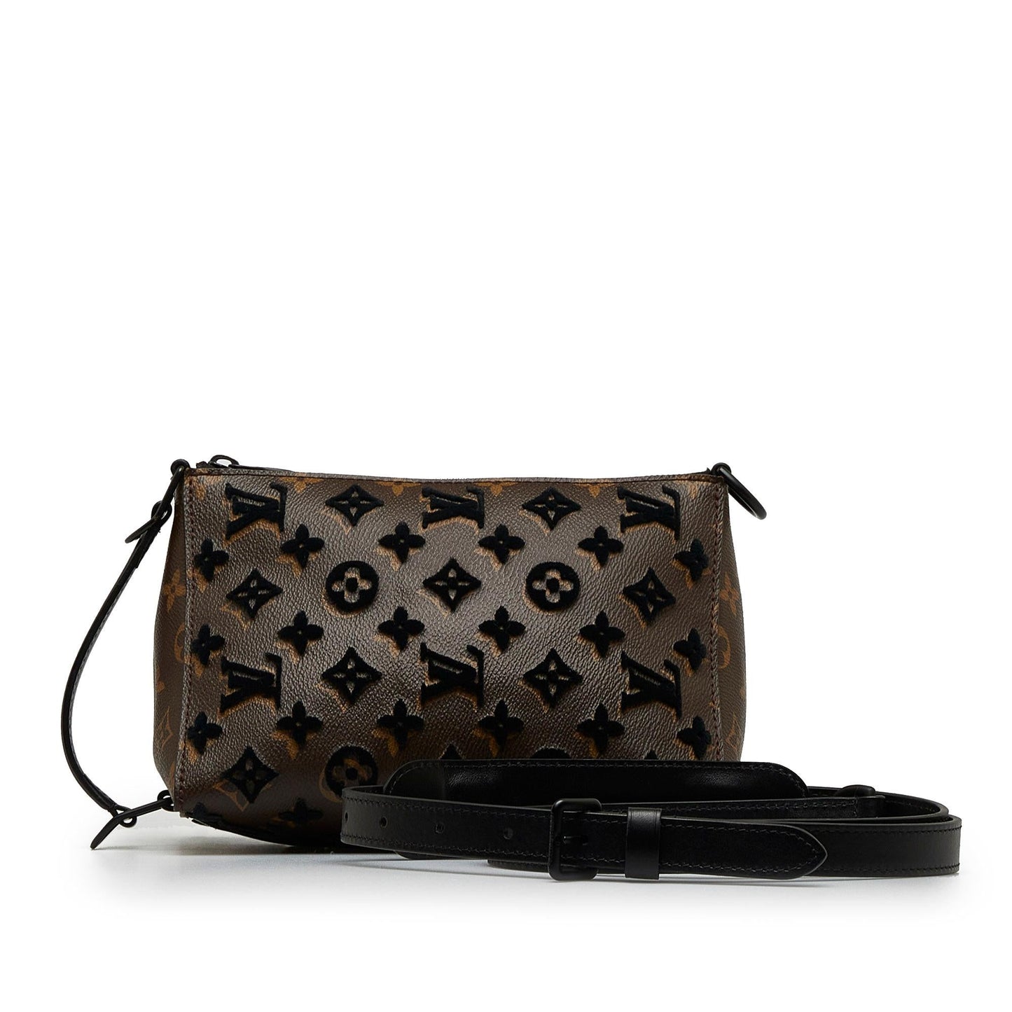Louis Vuitton Monogram Tuffetage Triangle Messenger (SHG-mXWoCr)