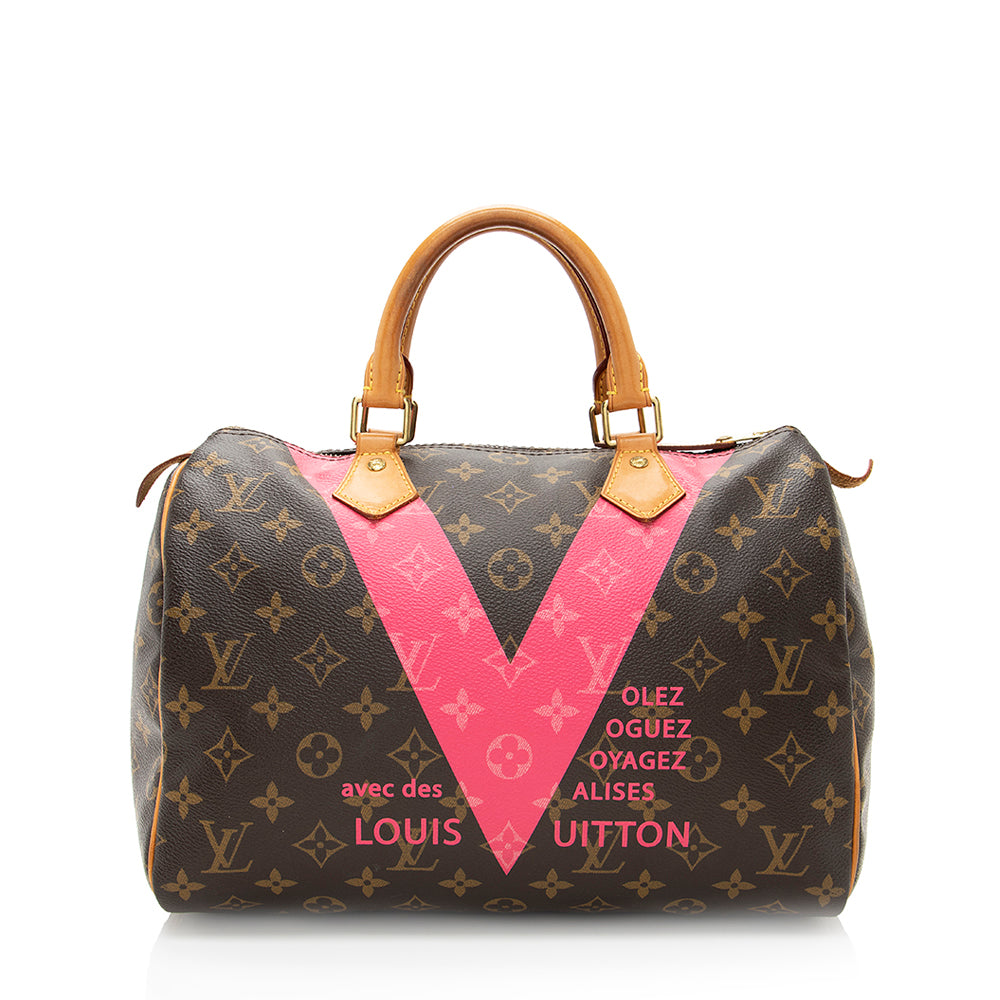 Louis Vuitton Monogram V Speedy 30 Satchel (SHF-19957)