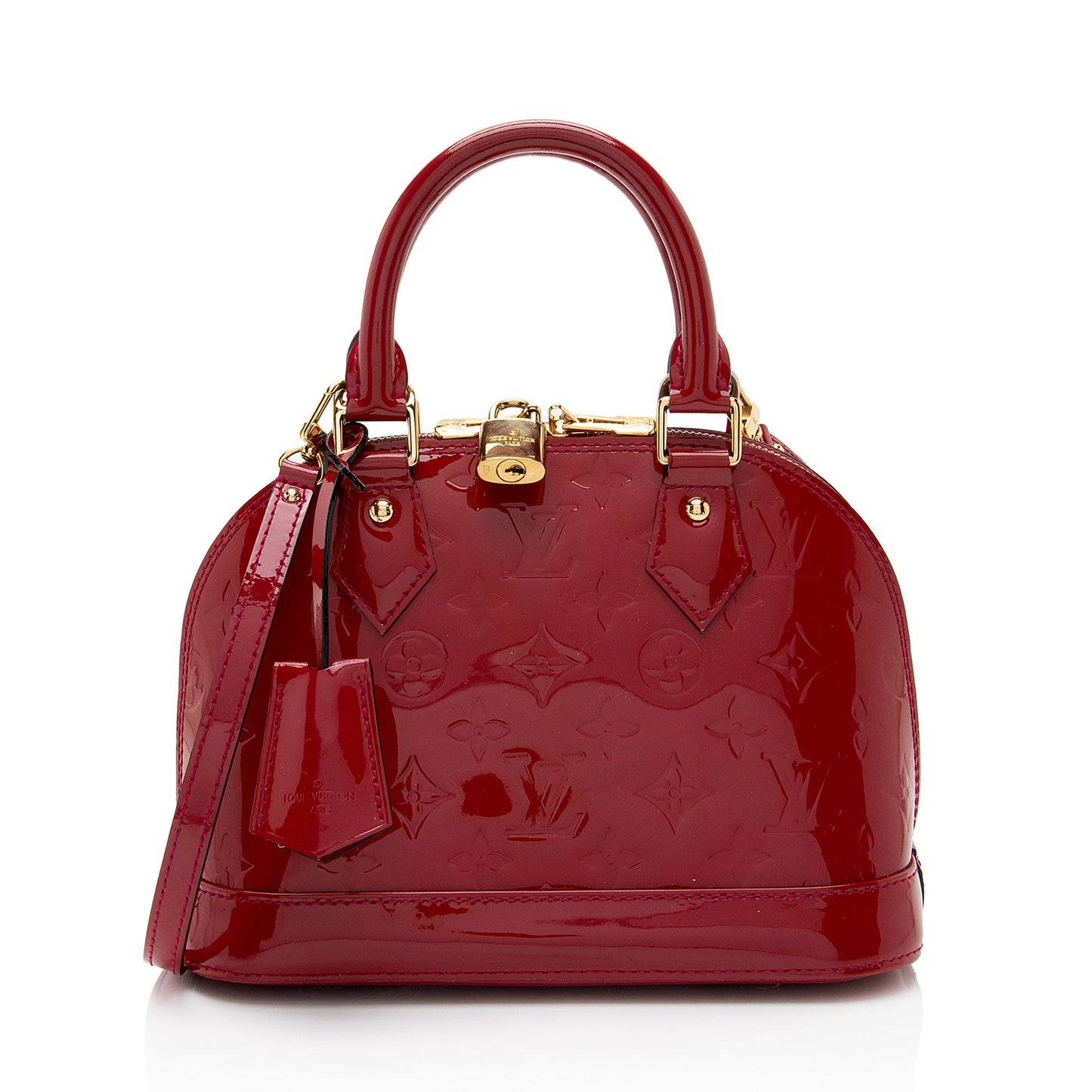 Louis Vuitton Monogram Vernis Alma BB Satchel (SHF-8DONFA)
