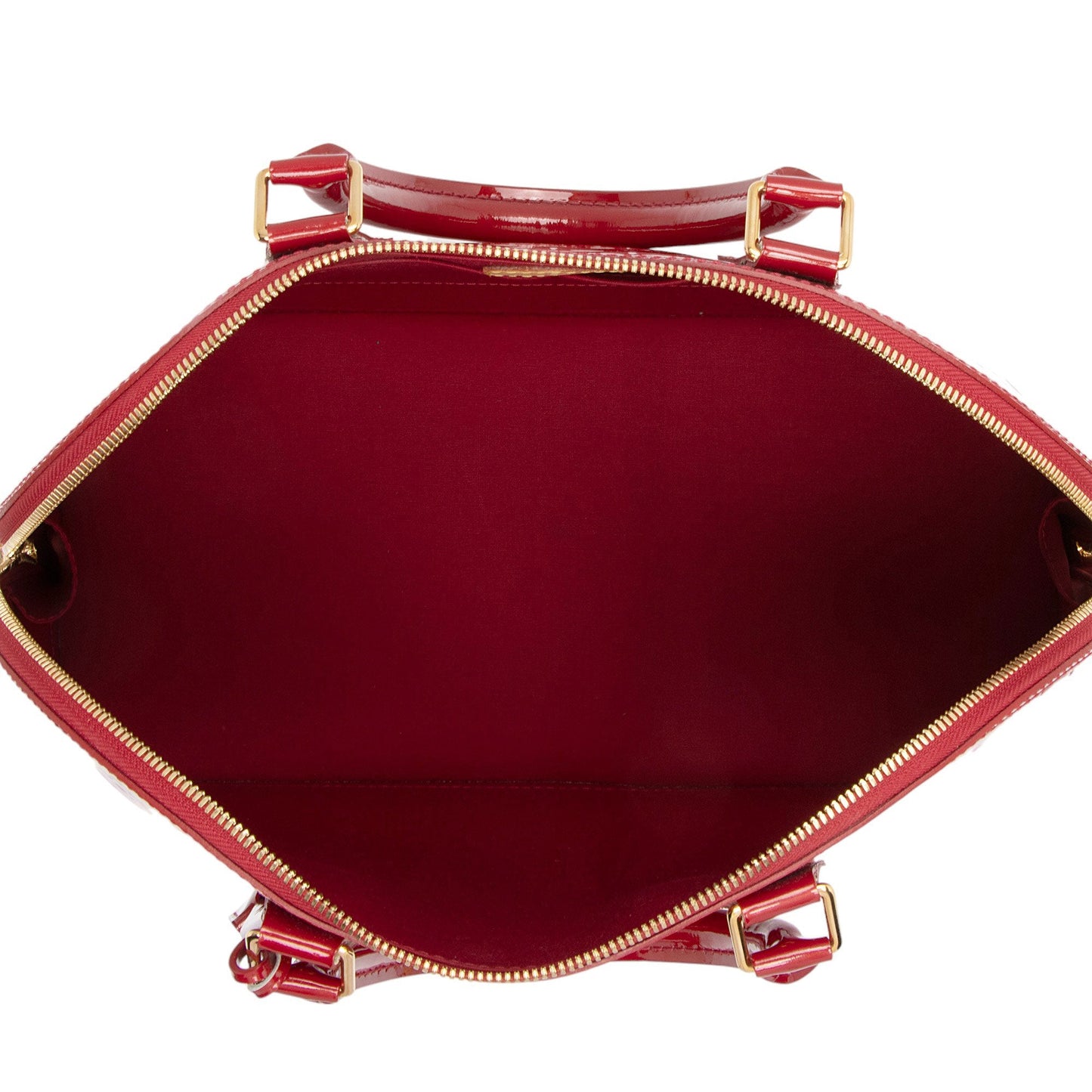 Louis Vuitton Monogram Vernis Alma GM Satchel (SHF-qWt83h)