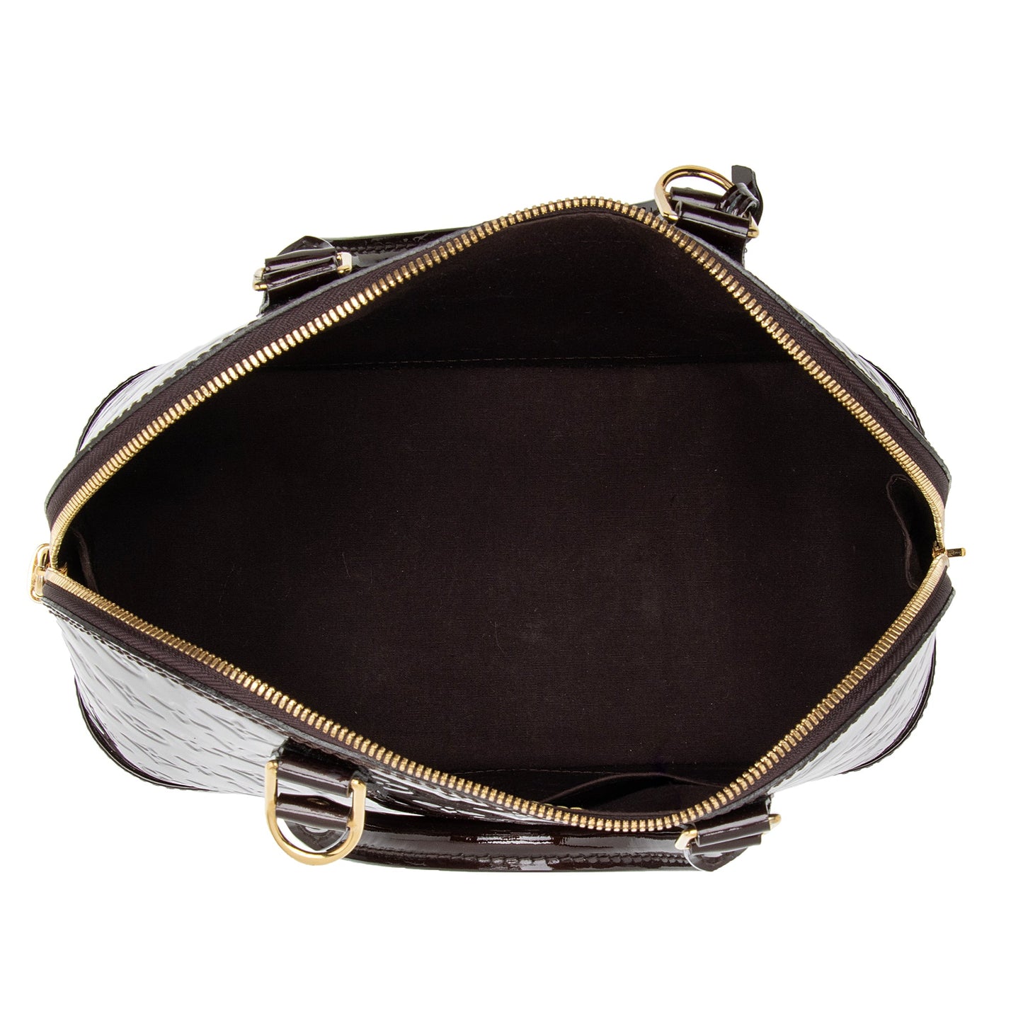 Louis Vuitton Monogram Vernis Alma PM Satchel (SHF-fmHWuP)