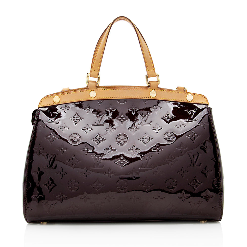 Louis Vuitton Monogram Vernis Brea MM Satchel (SHF-19681)