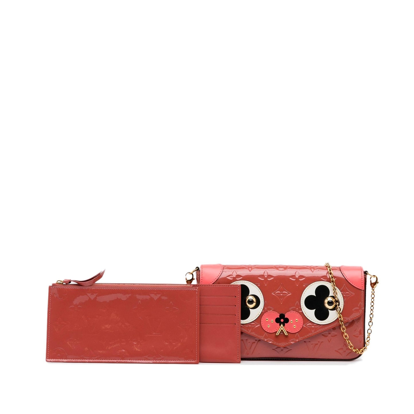Louis Vuitton Monogram Vernis Pochette Felicie Valentine Dog (SHG-nUf2OF)