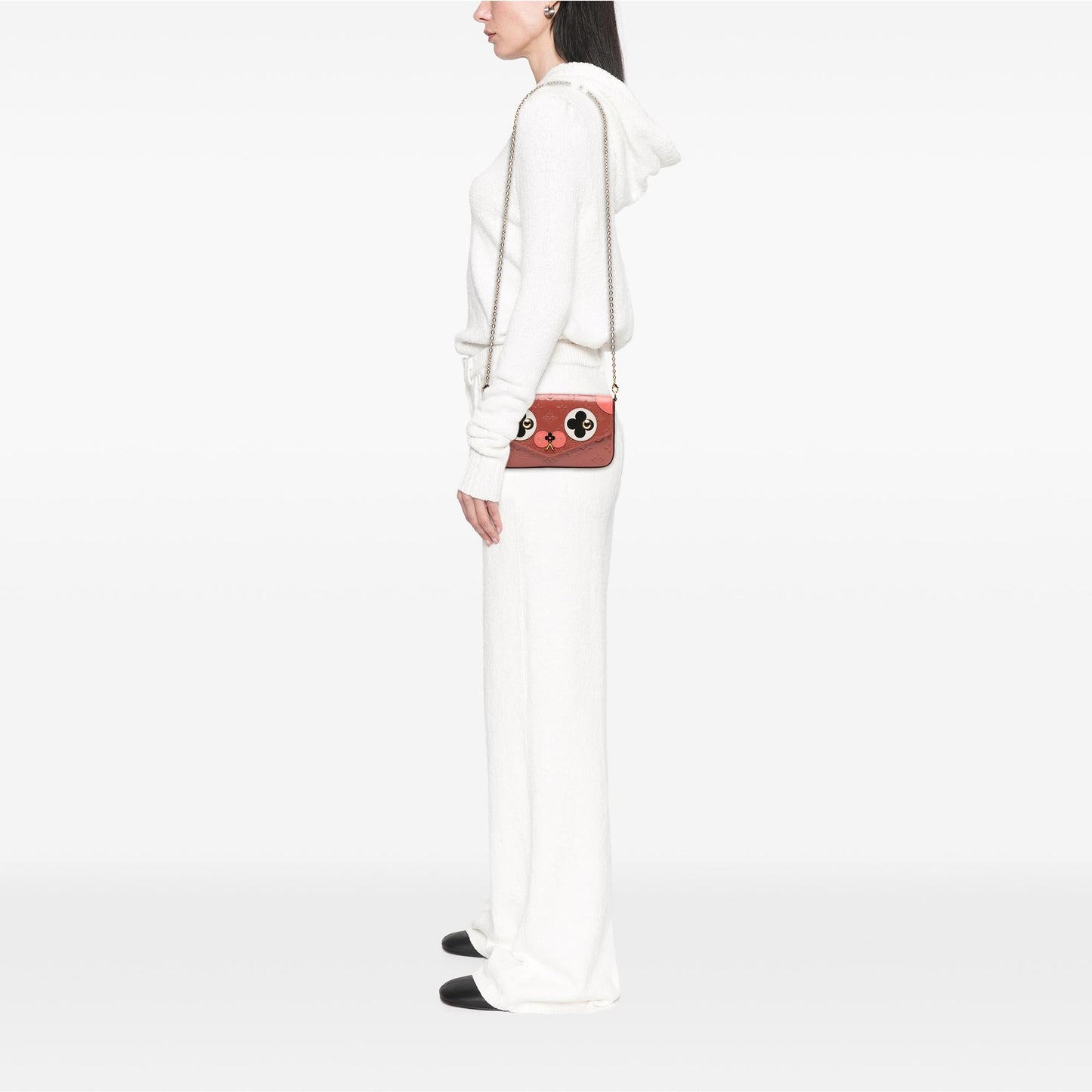 Louis Vuitton Monogram Vernis Pochette Felicie Valentine Dog