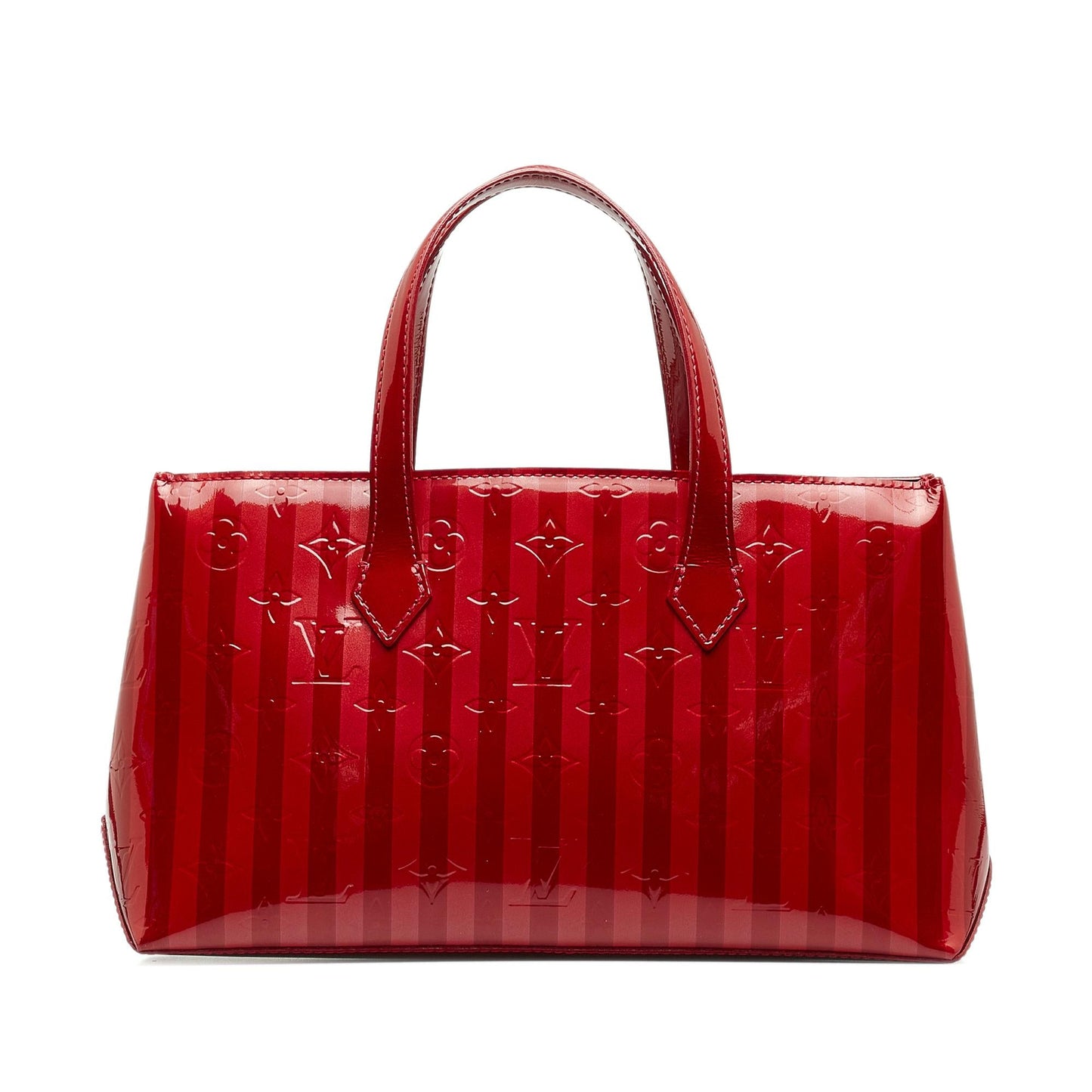 Louis Vuitton Monogram Vernis Rayures Wilshire PM (SHG-i6xtFa)