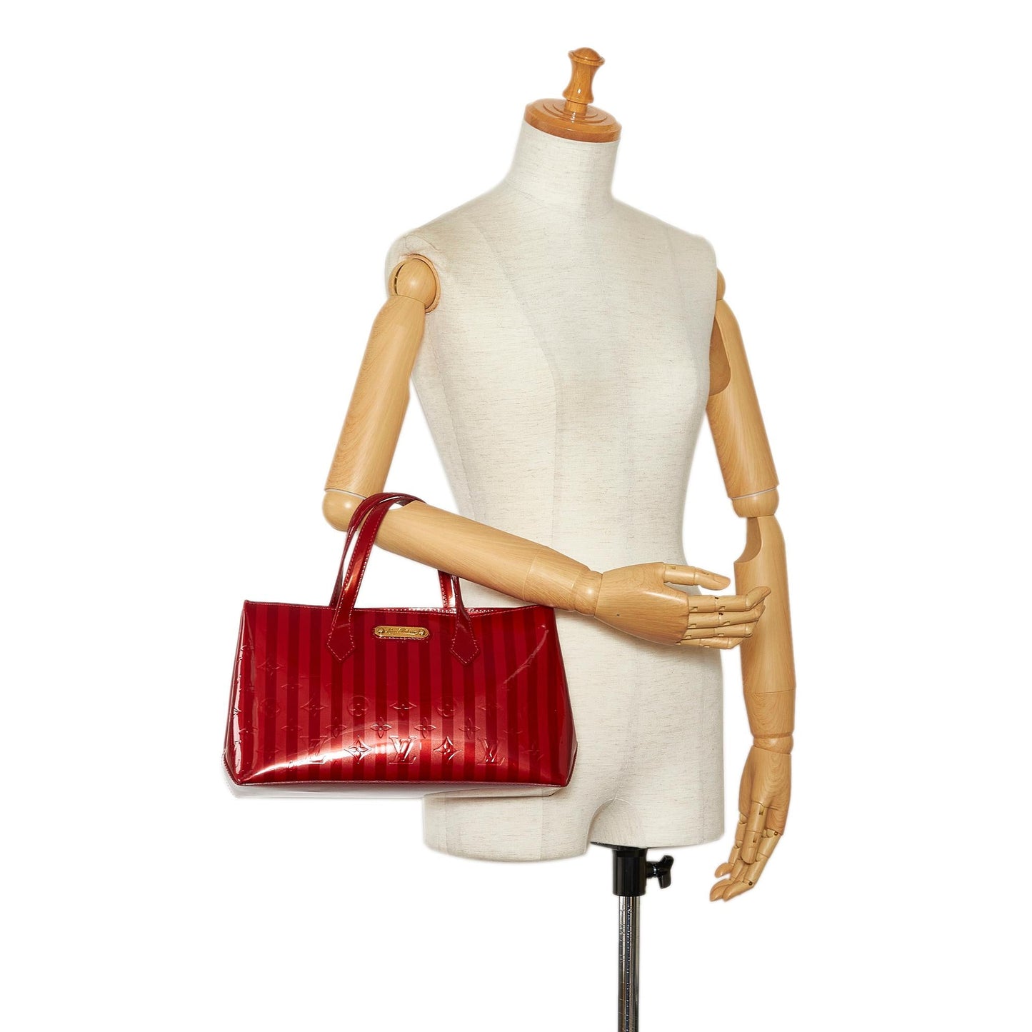 Louis Vuitton Monogram Vernis Rayures Wilshire PM (SHG-i6xtFa)