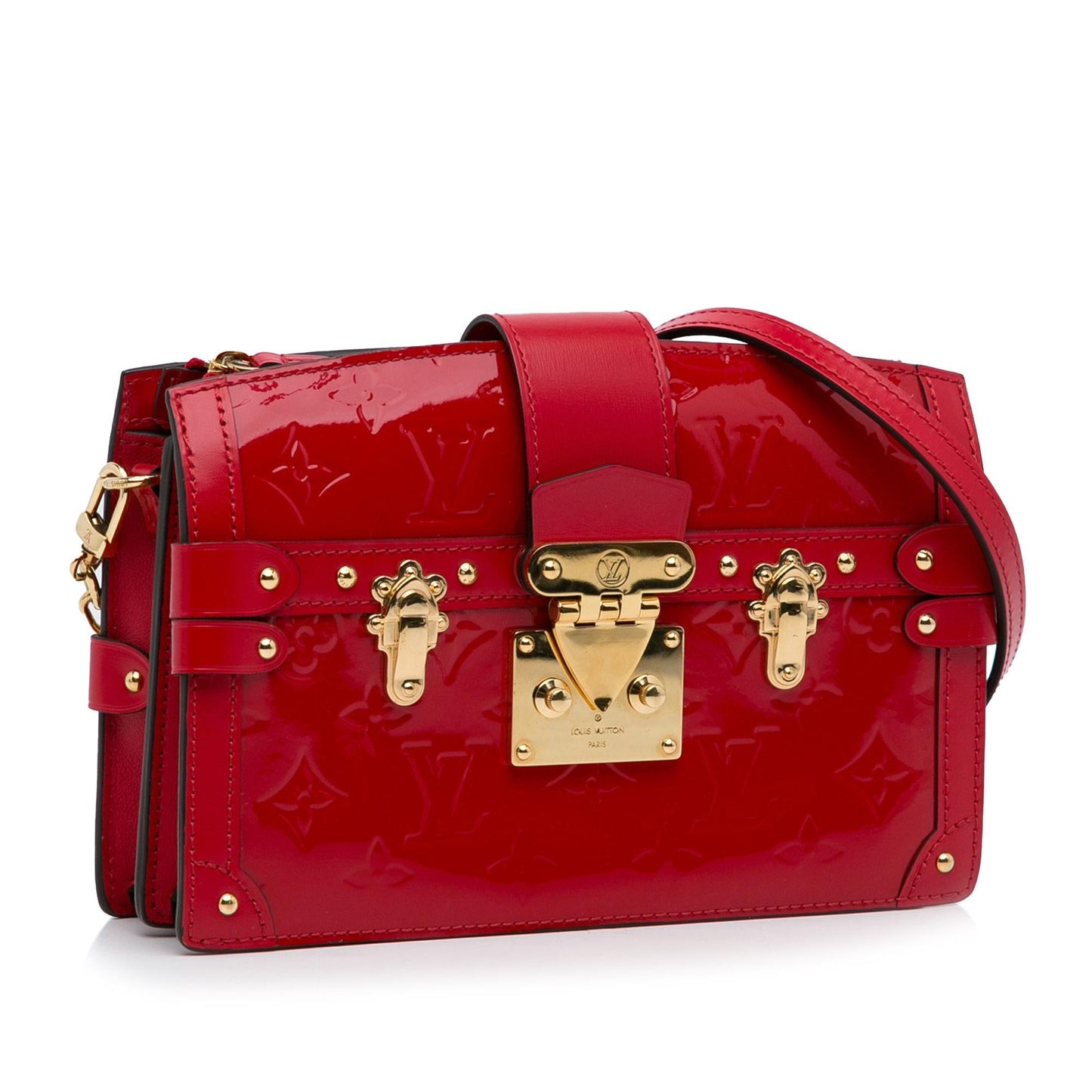 Louis Vuitton Monogram Vernis Trunk Clutch (SHG-nLop5s)