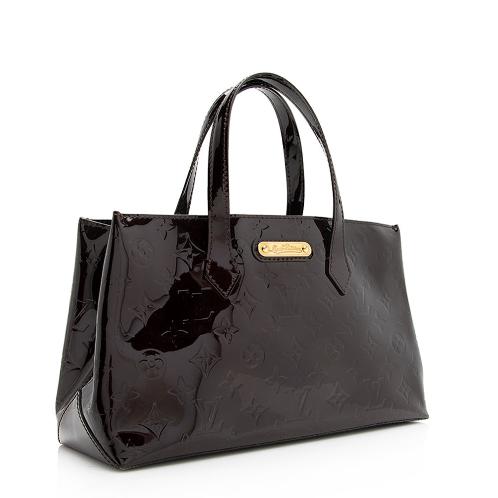 Louis Vuitton Monogram Vernis Wilshire PM Satchel (SHF-20018)