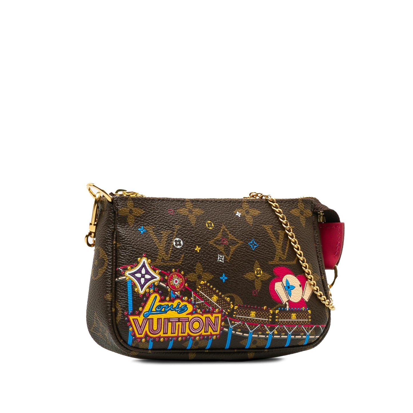 Louis Vuitton Monogram Vivienne Christmas Print Mini Pochette Accessoires (SHG-29g7ZR)