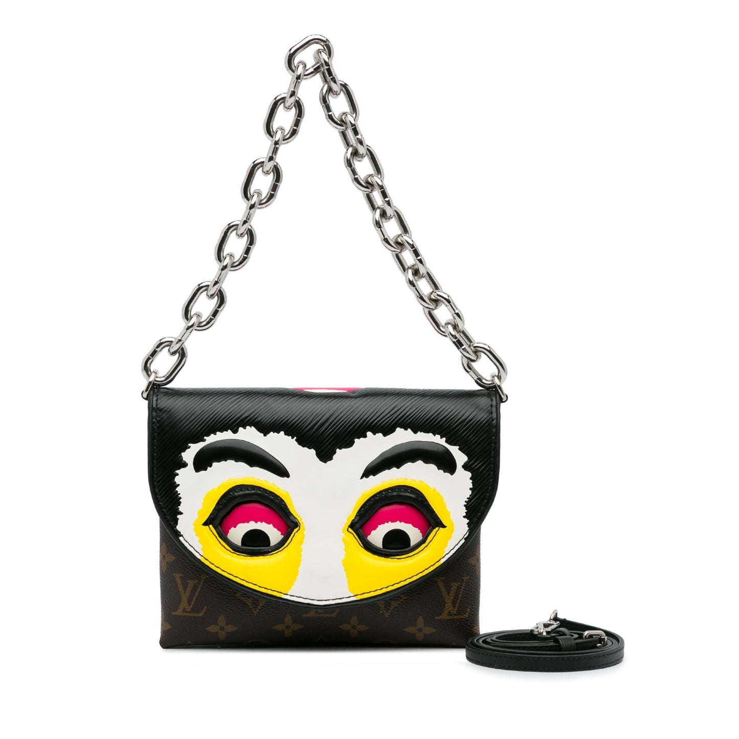Louis Vuitton Monogram and Epi Printed Kabuki Masks Pochette (SHG-sSGSrc)