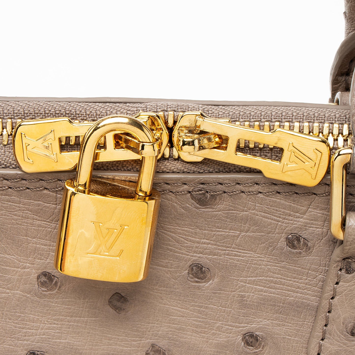 Louis Vuitton Ostrich Leather Alma PM Satchel