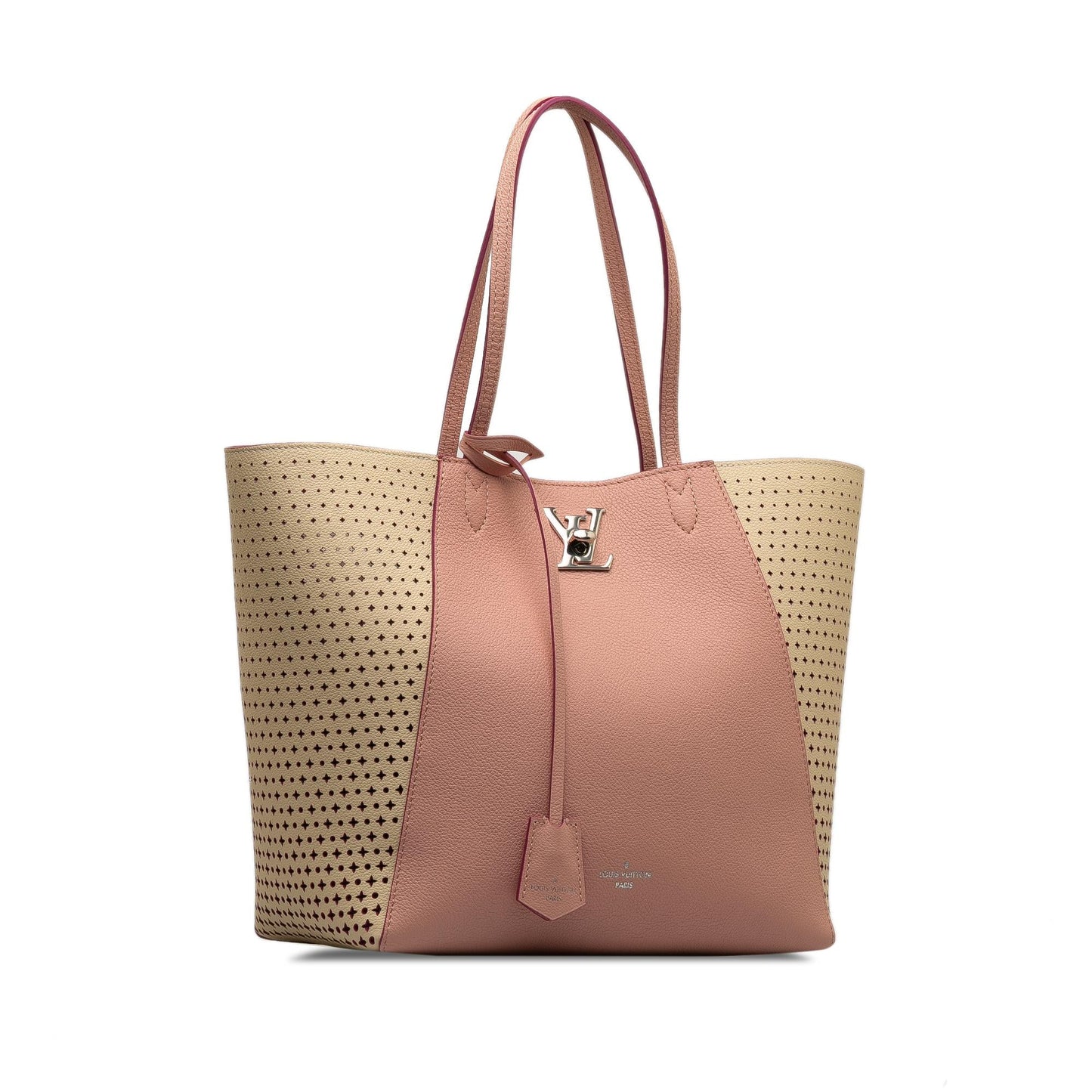 Louis Vuitton Perforated Lockme Cabas (SHG-pc9lXu)