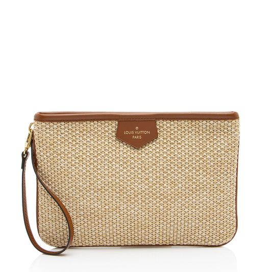 Louis Vuitton Raffia Pochette (SHF-DxI9Le)