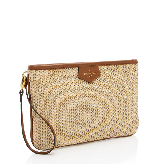 Louis Vuitton Raffia Pochette (SHF-DxI9Le)