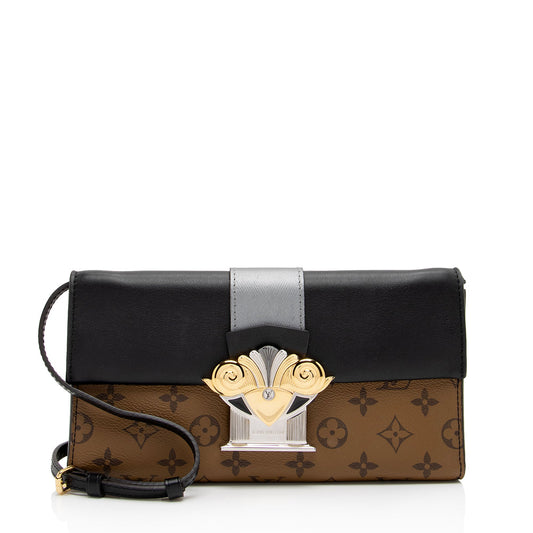 Louis Vuitton Reverse Monogram Column Pochette (SHF-HTgM8Z)