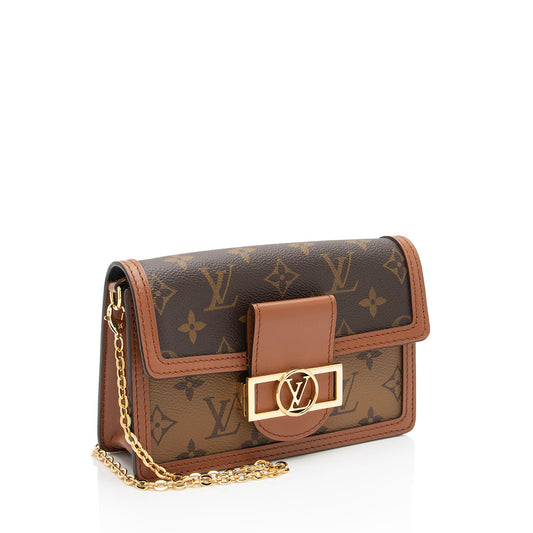 Louis Vuitton Reverse Monogram Dauphine Chain Wallet (SHF-BmrxyO)