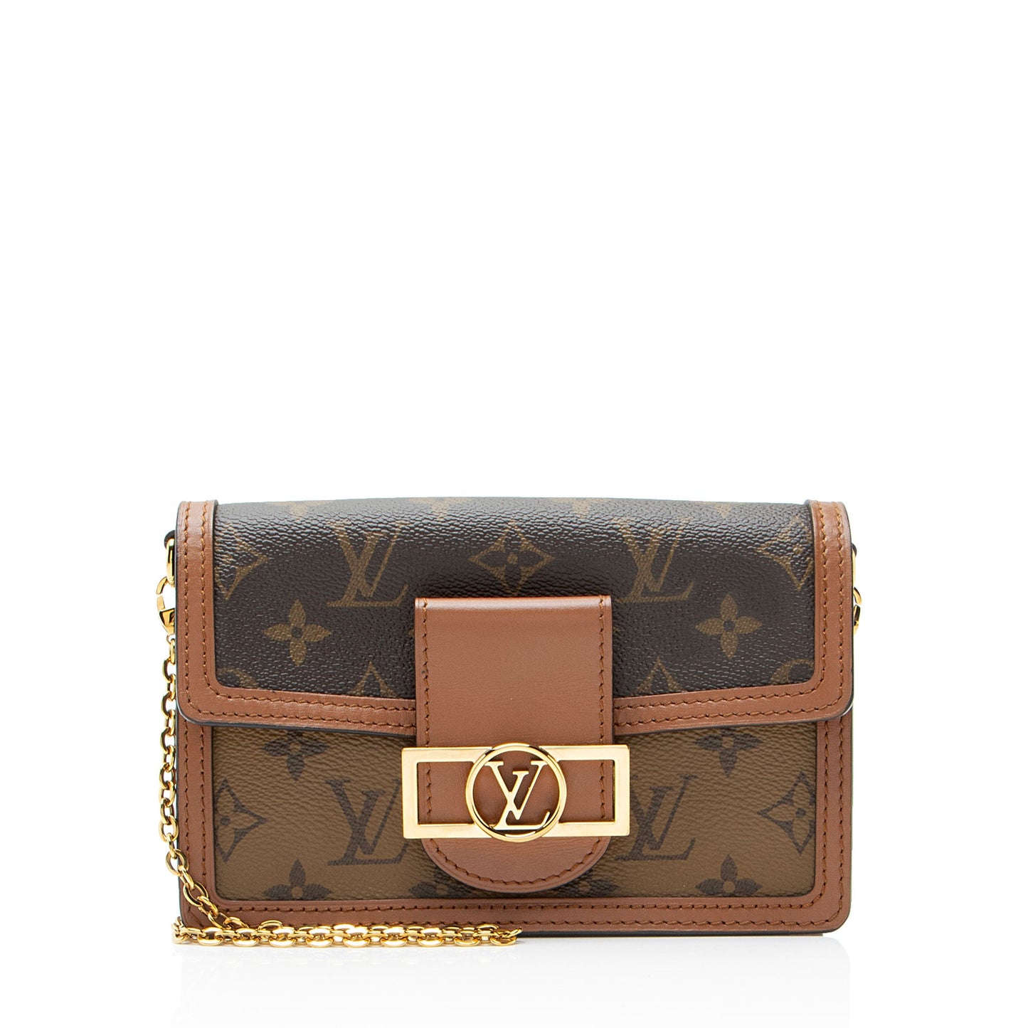 Louis Vuitton Reverse Monogram Dauphine Chain Wallet