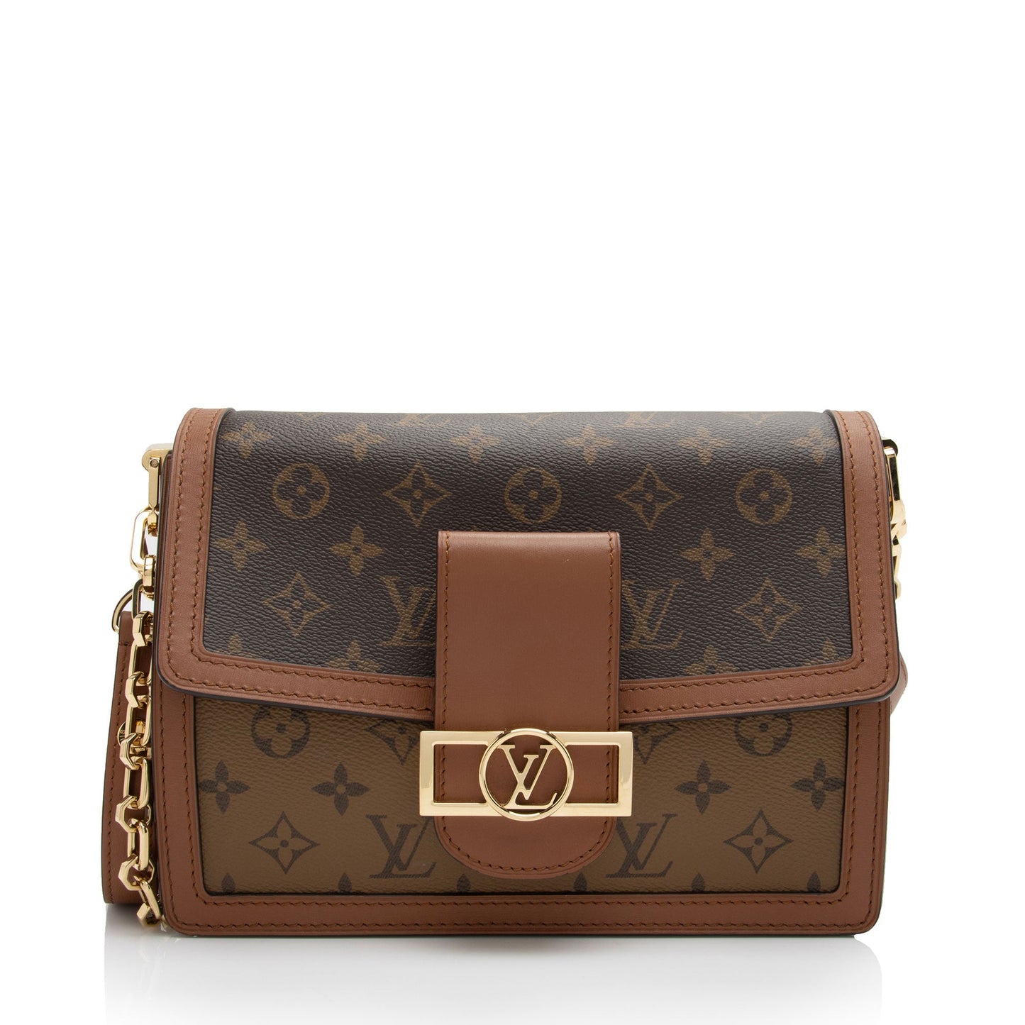 Louis Vuitton Reverse Monogram Dauphine MM Shoulder Bag (SHF-ioa83y)