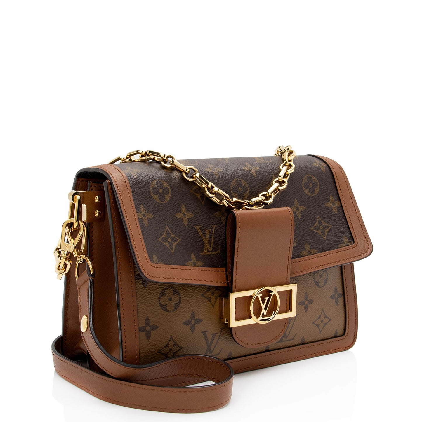 Louis Vuitton Reverse Monogram Dauphine MM Shoulder Bag (SHF-6RbLkp)