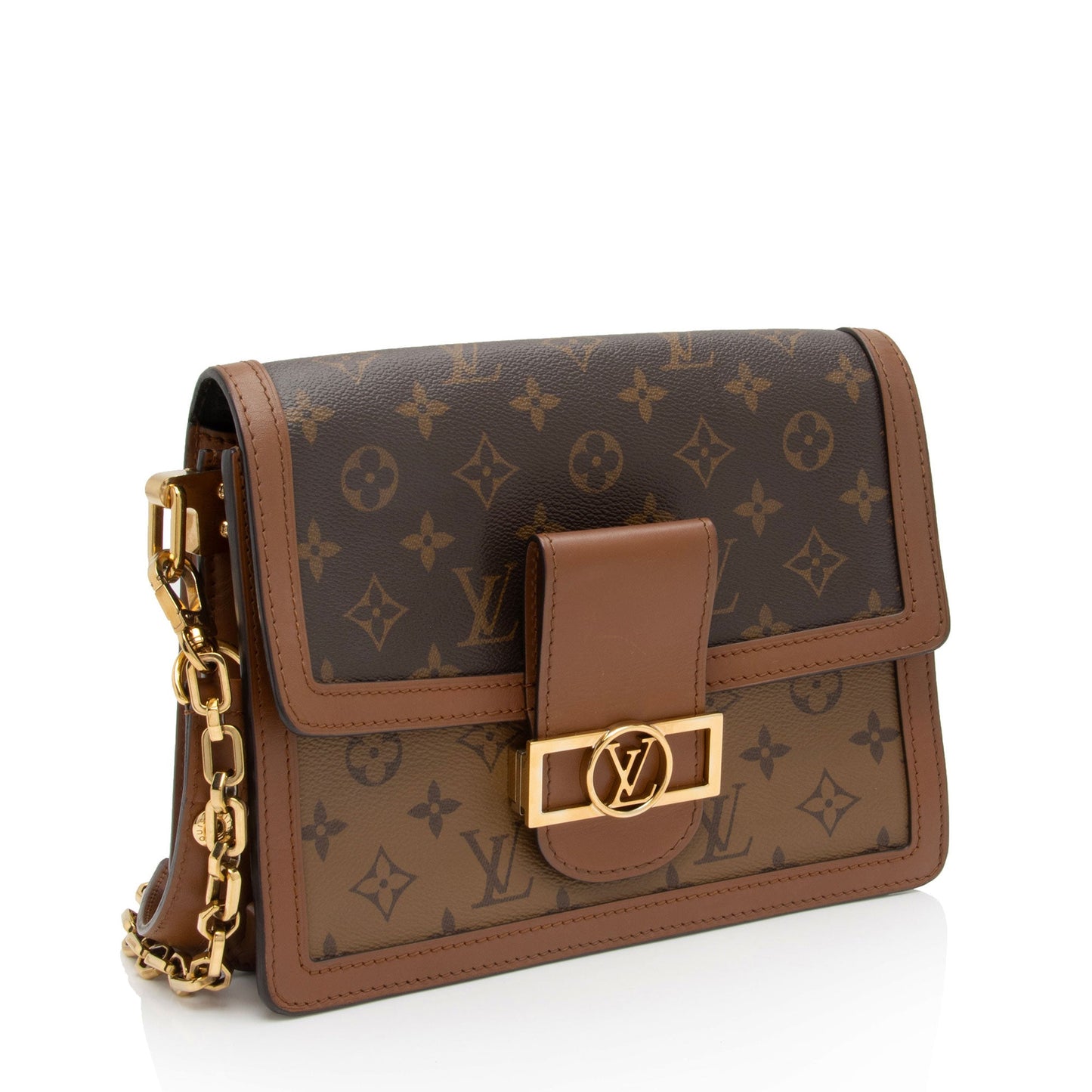 Louis Vuitton Reverse Monogram Dauphine MM Shoulder Bag (SHF-VOdubV)