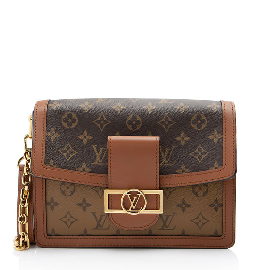Louis Vuitton Reverse Monogram Dauphine MM Shoulder Bag -  (SHF-qc8Mo6)